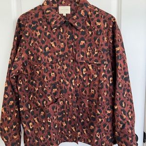 Sézane Willa jacket, leopard, sz M